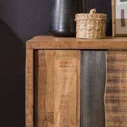 Ars manufacti Étagère de bureau Domme II - Acacia massif / Fer - Acacia / Anthracite -Meubles de salon Soldes 1000246834 220705 024 MOOD DETAILS P000000001000246834 mood