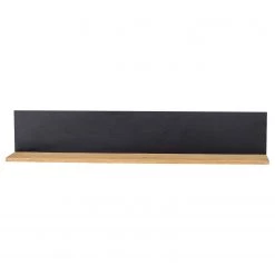 Studio Copenhagen Tablette murale Flox - Placage en bois véritable - Chêne / Noir - Largeur : 140 cm -Meubles de salon Soldes 1000247893 210602 11302400024 DETAILS P000000001000247893