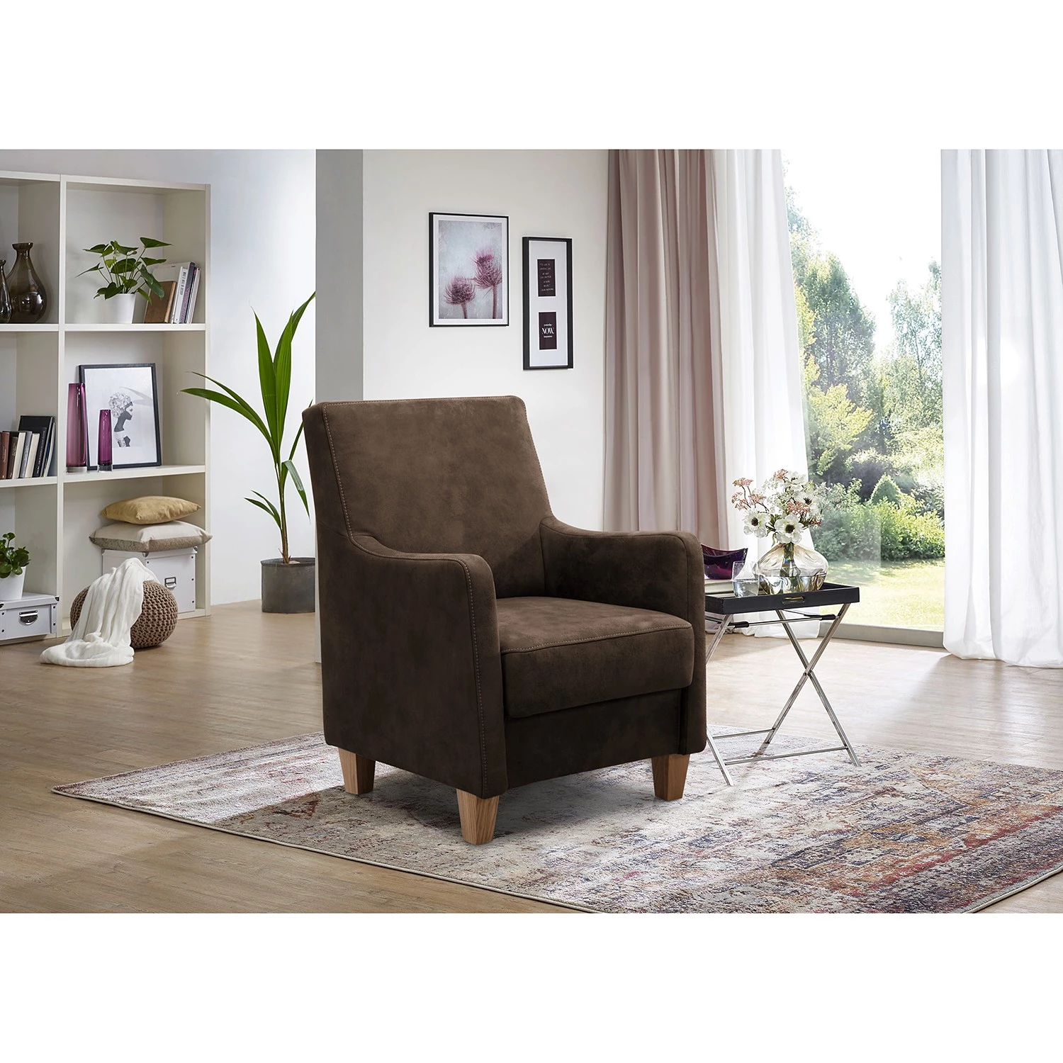 Ridgevalley Fauteuil Orbeil - Microfibre - Microfibre Flavie: Marron foncé 4 Ridgevalley Fauteuil Orbeil - Microfibre - Microfibre Flavie: Marron foncé – Image 2