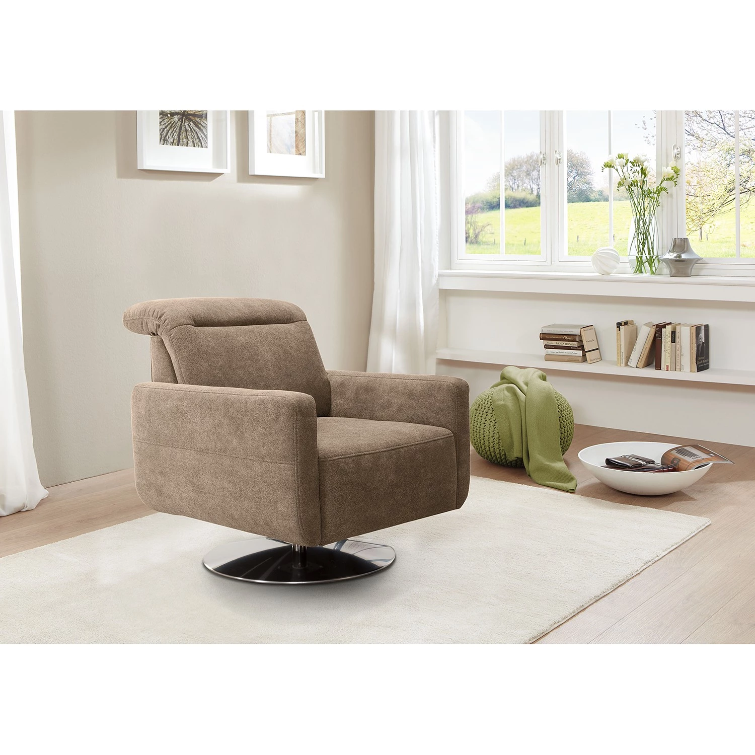 Loftscape Fauteuil Montaner - Tissu Camie: Cappuccino 4 Loftscape Fauteuil Montaner - Tissu Camie: Cappuccino – Image 2