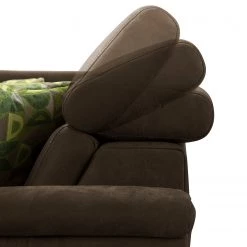 Loftscape Canapé d’angle Vignols - Microfibre - Microfibre Flavie: Marron foncé - Méridienne longue à gauche (vue de face) - Avec fonction couchage -Meubles de salon Soldes 1000248729 210317 15125100646 DETAILS P000000001000248729