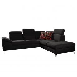 Loftscape Canapé d’angle Tamaris II - Tissu - Tissu Palila: Noir - Angle à droite (vu de face) - Avec fonction couchage -Meubles de salon Soldes 1000248789 210317 15134701391 DETAILS P000000001000248789
