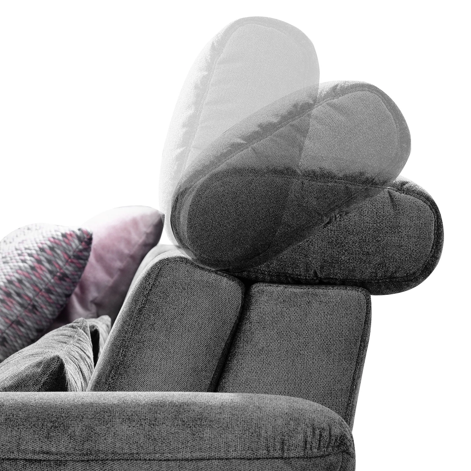 Loftscape Canapé d’angle Tamaris I - Velours côtelé - Velours côtelé Inbal: Gris - Méridienne courte à gauche (vue de face) - Sans fonction couchage 9 Loftscape Canapé d’angle Tamaris I - Velours côtelé - Velours côtelé Inbal: Gris - Méridienne courte à gauche (vue de face) - Sans fonction couchage – Image 7