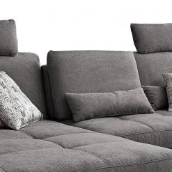 Loftscape Canapé d’angle Odenas - Tissu - Tissu Palila: Fango - Méridienne courte à gauche (vue de face) - Avec fonction couchage -Meubles de salon Soldes 1000248846 210317 15144202178 DETAILS P000000001000248846