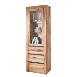 Naturoo Vitrine Gerville II - Chêne sauvage massif / Métal - Chêne sauvage / Anthracite