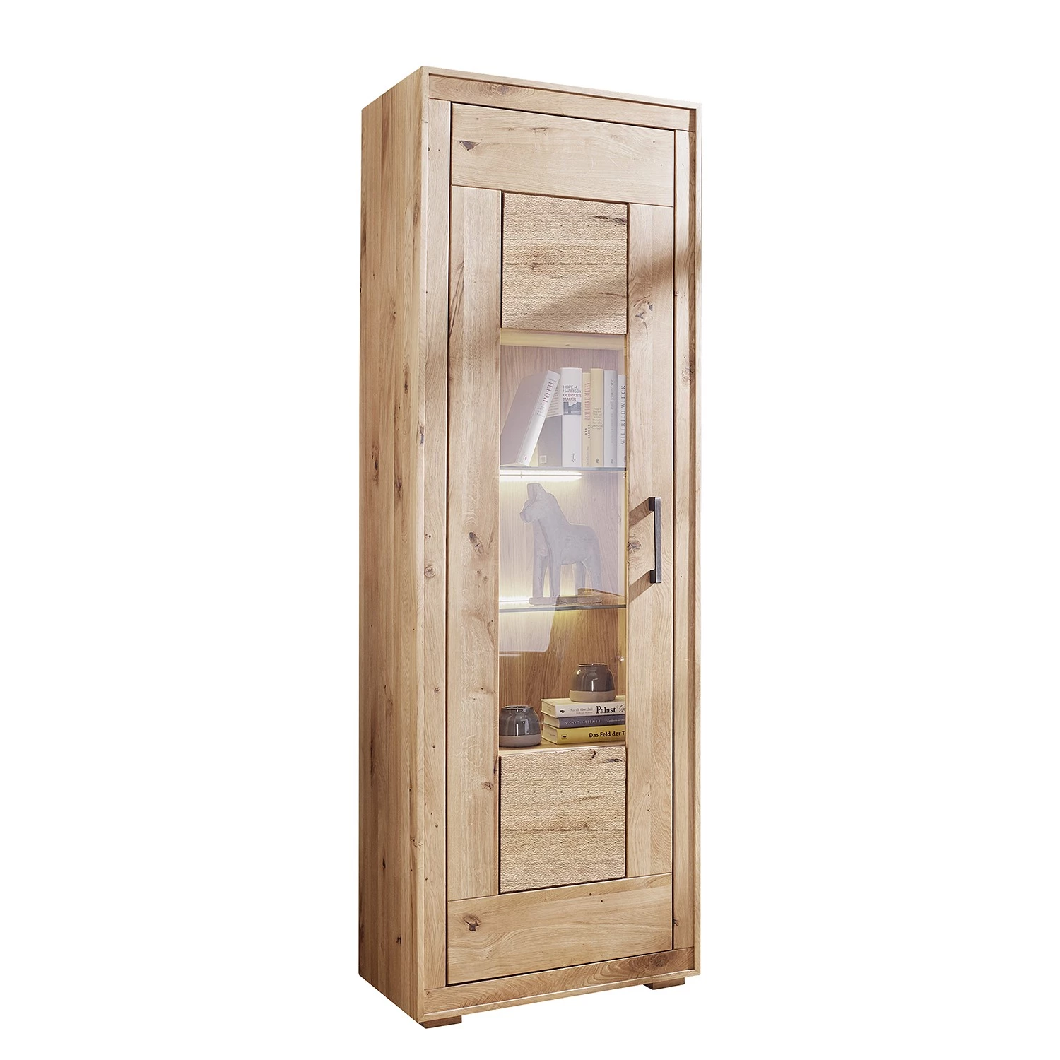 Naturoo Vitrine Juillan - Chêne sauvage massif / Métal - Chêne sauvage / Noir 3 Naturoo Vitrine Juillan - Chêne sauvage massif / Métal - Chêne sauvage / Noir