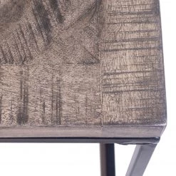 Red Living Table basse Montbray I - Manguier massif / Métal - Manguier gris / Noir -Meubles de salon Soldes 1000249478 210224 15503900012 DETAILS P000000001000249478