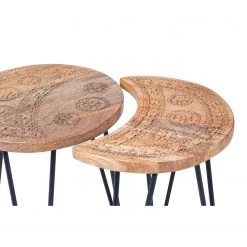 Naturoo Bouts de canapé Vigo (2 éléments) - Manguier massif / Métal - Manguier / Noir -Meubles de salon Soldes 1000249479 210224 15504000017 DETAILS P000000001000249479