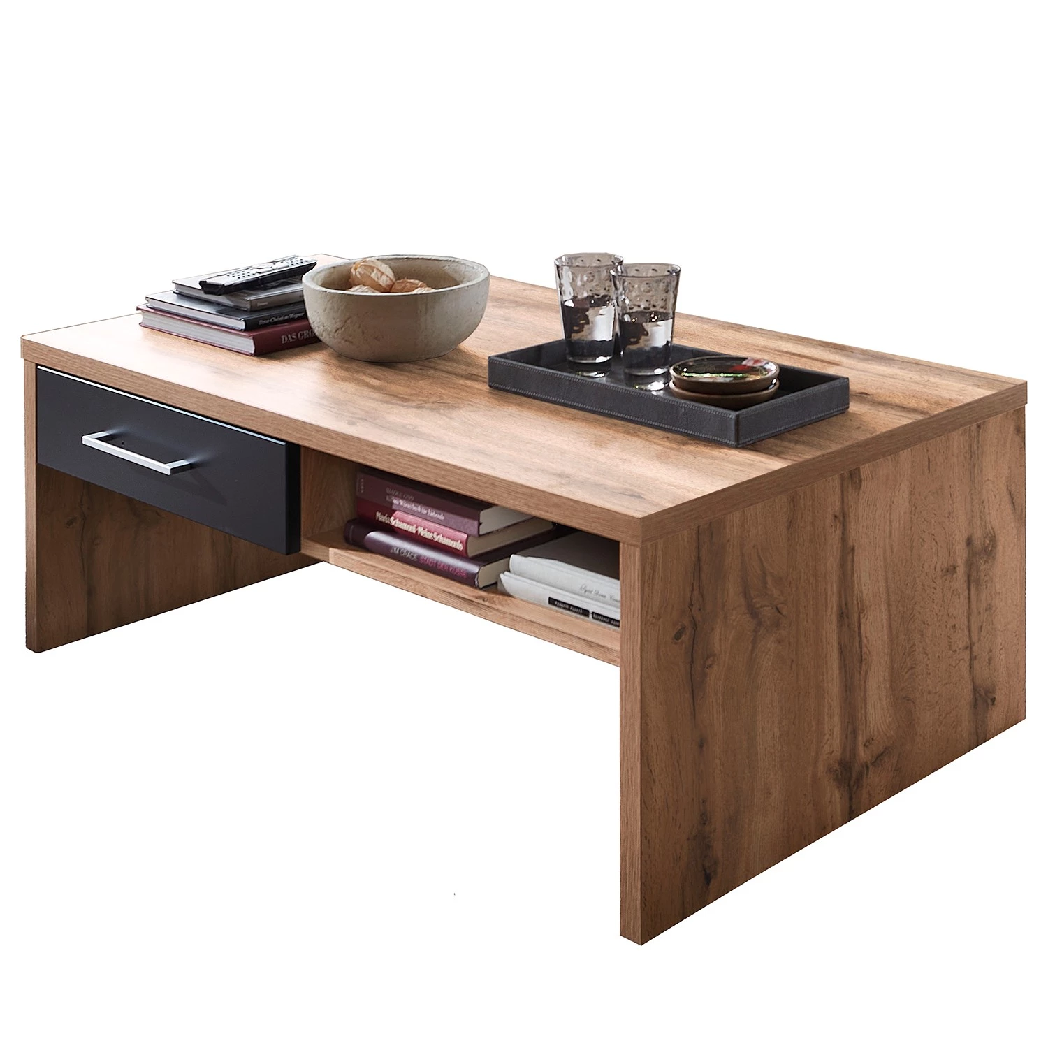 Loftscape Table basse Belloc - Imitation chêne / Noir mat 3 Loftscape Table basse Belloc - Imitation chêne / Noir mat