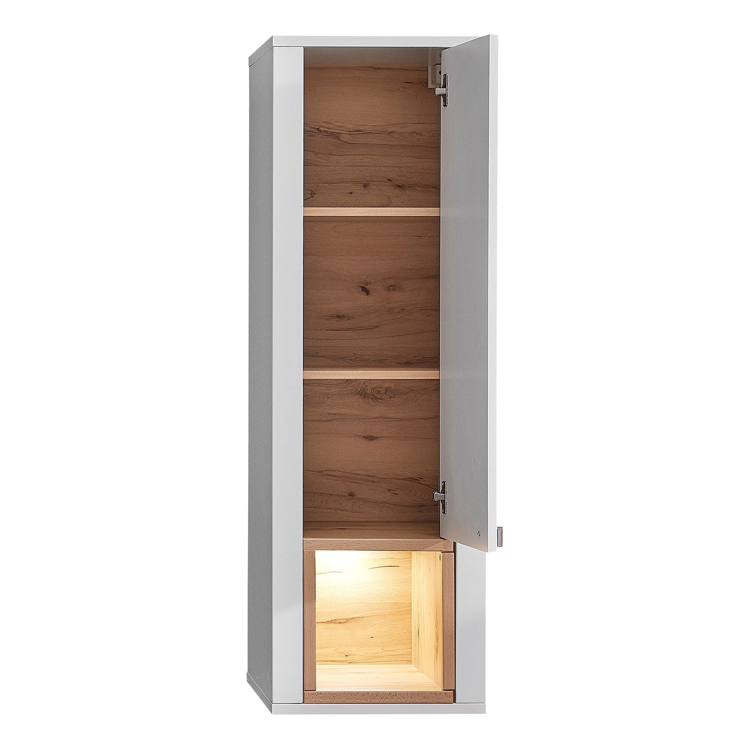 Loftscape Armoire murale Cordelle I - Éclairage inclus - Blanc mat / Hêtre sauvage 8 Loftscape Armoire murale Cordelle I - Éclairage inclus - Blanc mat / Hêtre sauvage – Image 6