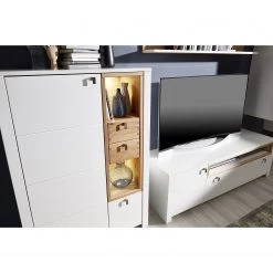 Loftscape Buffet haut Cordelle I - Éclairage inclus - Blanc mat / Hêtre sauvage 16 Loftscape Buffet haut Cordelle I - Éclairage inclus - Blanc mat / Hêtre sauvage -Meubles de salon Soldes 1000249572 210630 15440500017 MOOD DETAILS P000000001000249572 mood