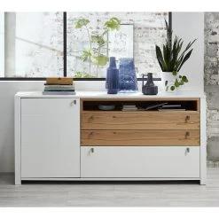 Loftscape Buffet Cordelle - Blanc mat / Chêne sauvage -Meubles de salon Soldes 1000249575 210302 14411000051 MOOD DETAILS P000000001000249575 mood