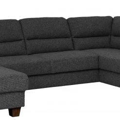 Fredriks Canapé panoramique Valines - Tissu - Tissu Kona: Noir - Méridienne courte à gauche / longue à droite (vue de face) - Sans fonction couchage - Sans appui-tête -Meubles de salon Soldes 1000249849 210415 15550100363 DETAILS P000000001000249849
