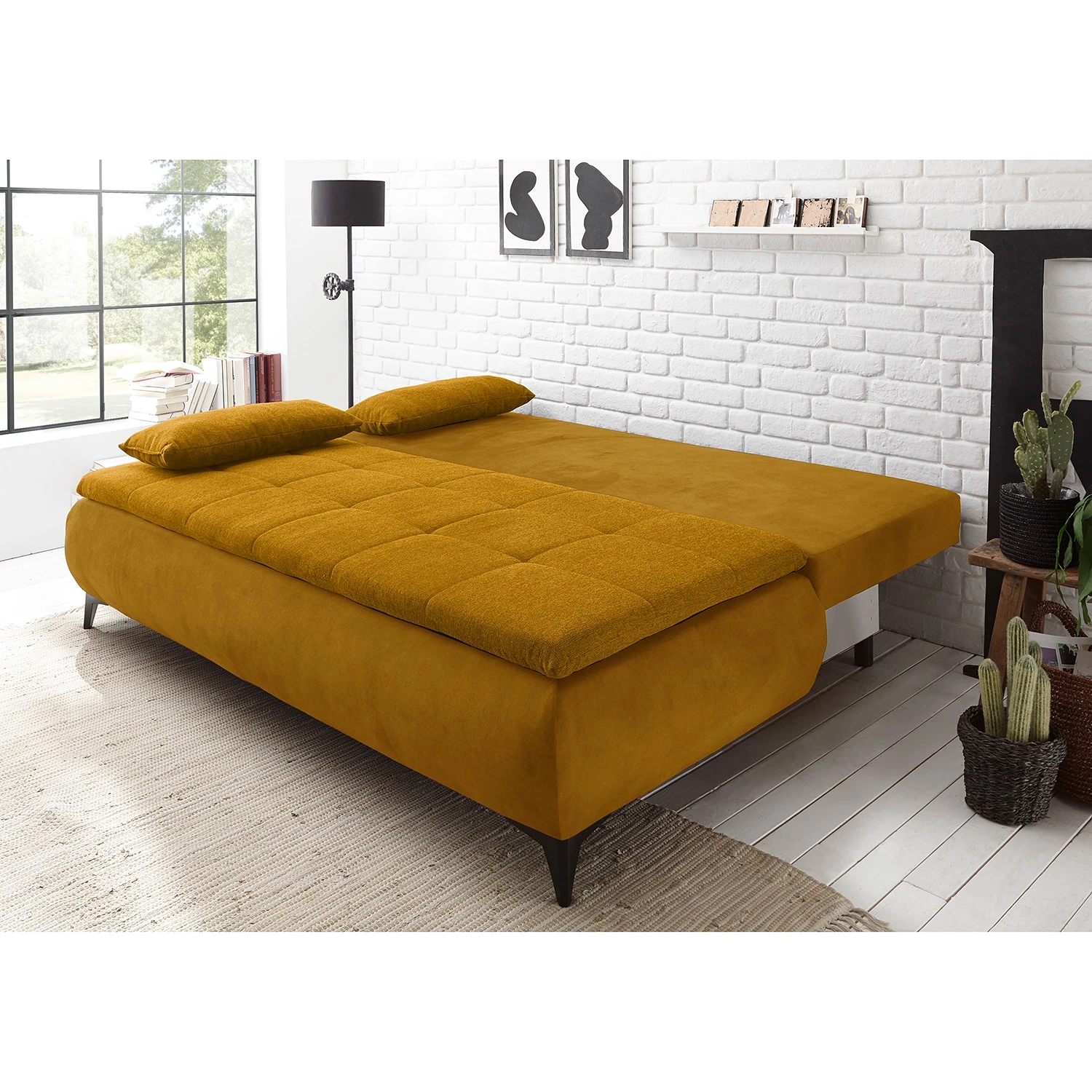 Loftscape Clic-clac Moirax - Tissu / Microfibre - Microfibre Salvo: Ocre 5 Loftscape Clic-clac Moirax - Tissu / Microfibre - Microfibre Salvo: Ocre – Image 3