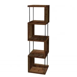 Furnitive Étagère Ault IV - Imitation chêne foncé - Largeur : 33 cm