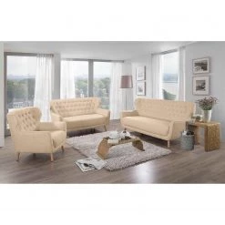 Ridgevalley Canapé Mansac (3 places) - Tissage à plat - Tissu Gila: Beige -Meubles de salon Soldes 1000253743 210419 14550700164 MOOD DETAILS P000000001000253743 mood