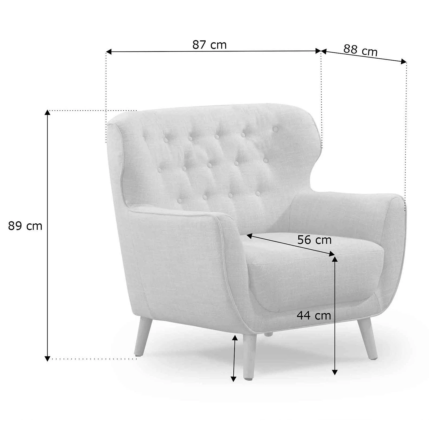 Ridgevalley Fauteuil Mansac - Tissage à plat - Tissu Gila: Gris clair 8 Ridgevalley Fauteuil Mansac - Tissage à plat - Tissu Gila: Gris clair – Image 6