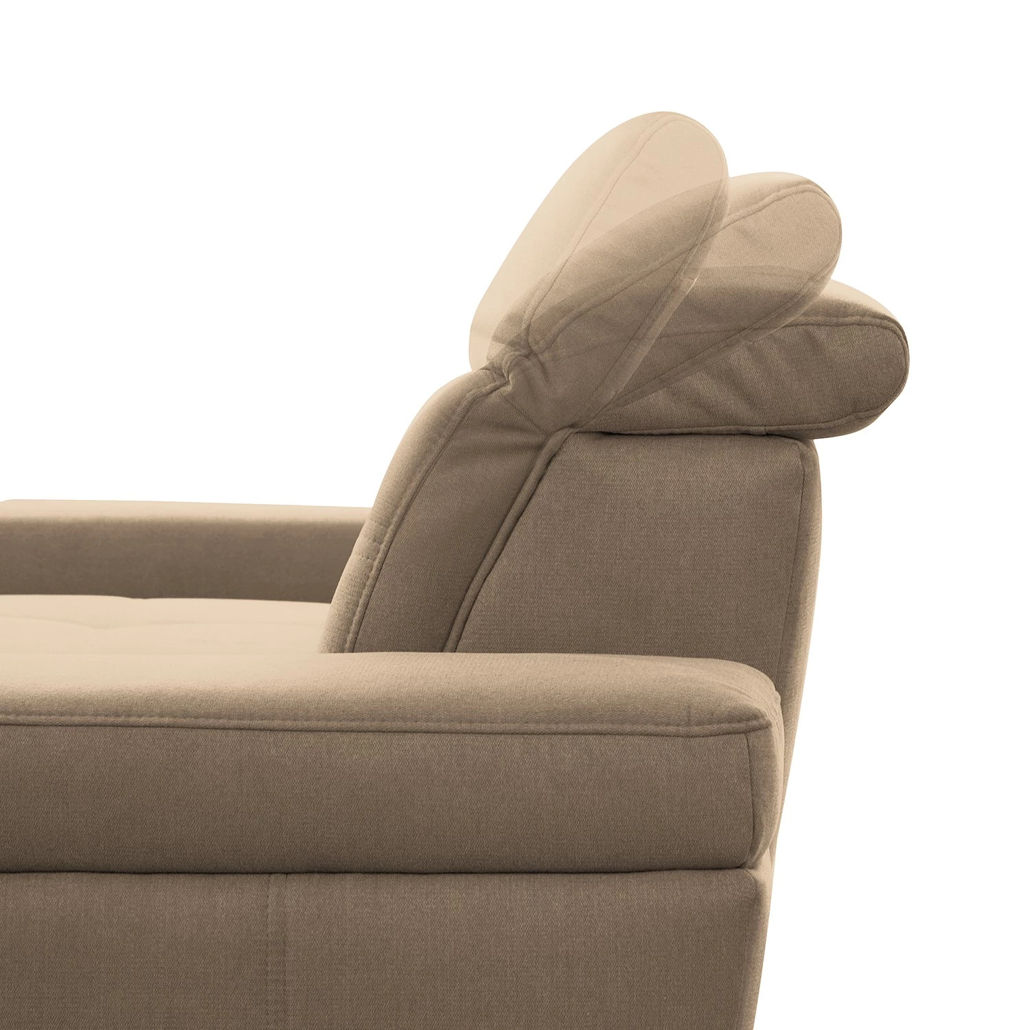 Loftscape Canapé d’angle Beutin - Tissage à plat - Tissu Olea: Taupe - Méridienne courte à droite (vue de face) - Sans fonction couchage 7 Loftscape Canapé d’angle Beutin - Tissage à plat - Tissu Olea: Taupe - Méridienne courte à droite (vue de face) - Sans fonction couchage – Image 5