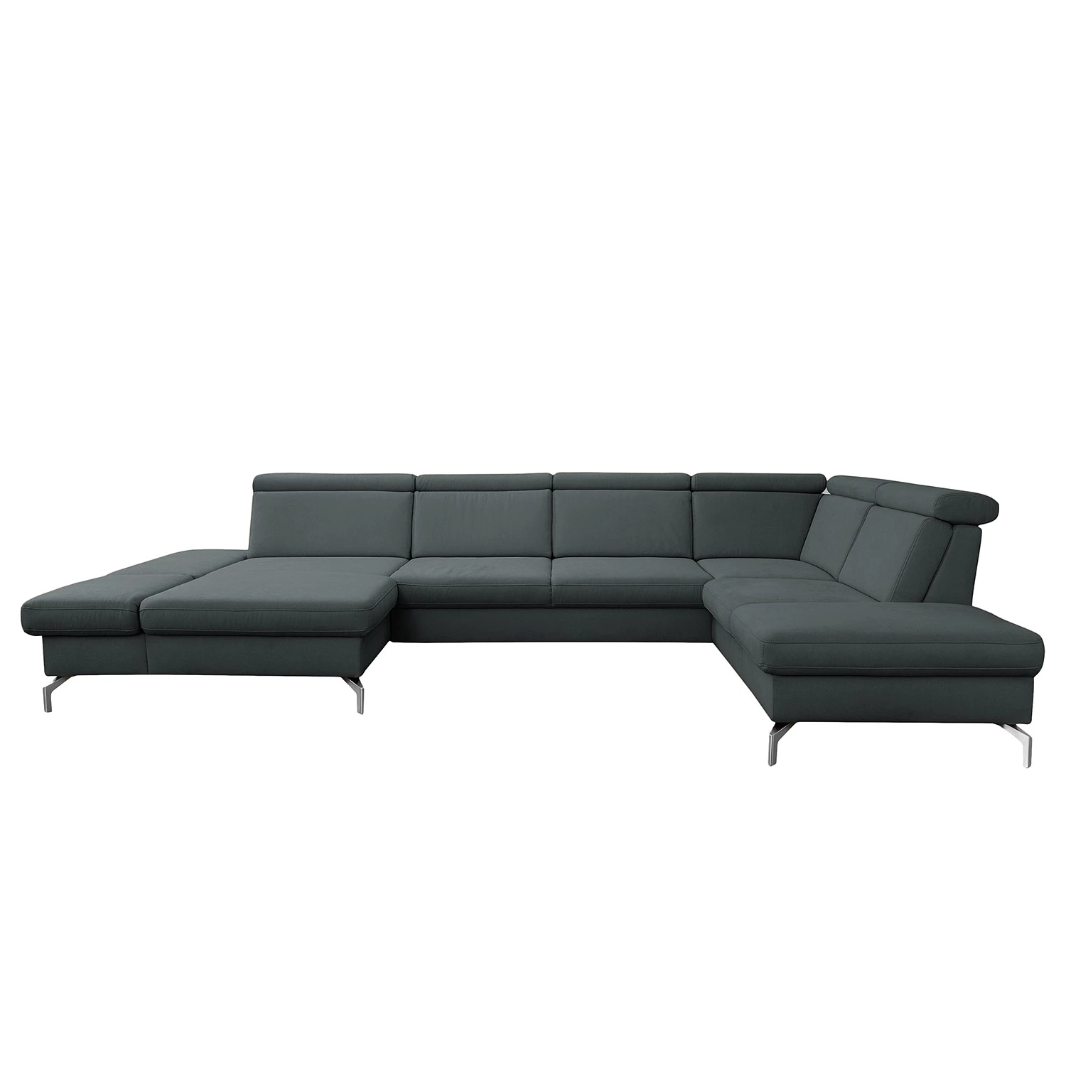 Loftscape Canapé panoramique Ordizan - Tissage à plat - Tissu Olea: Gris foncé - Méridienne courte à gauche / longue à droite (vue de face) 5 Loftscape Canapé panoramique Ordizan - Tissage à plat - Tissu Olea: Gris foncé - Méridienne courte à gauche / longue à droite (vue de face) – Image 3