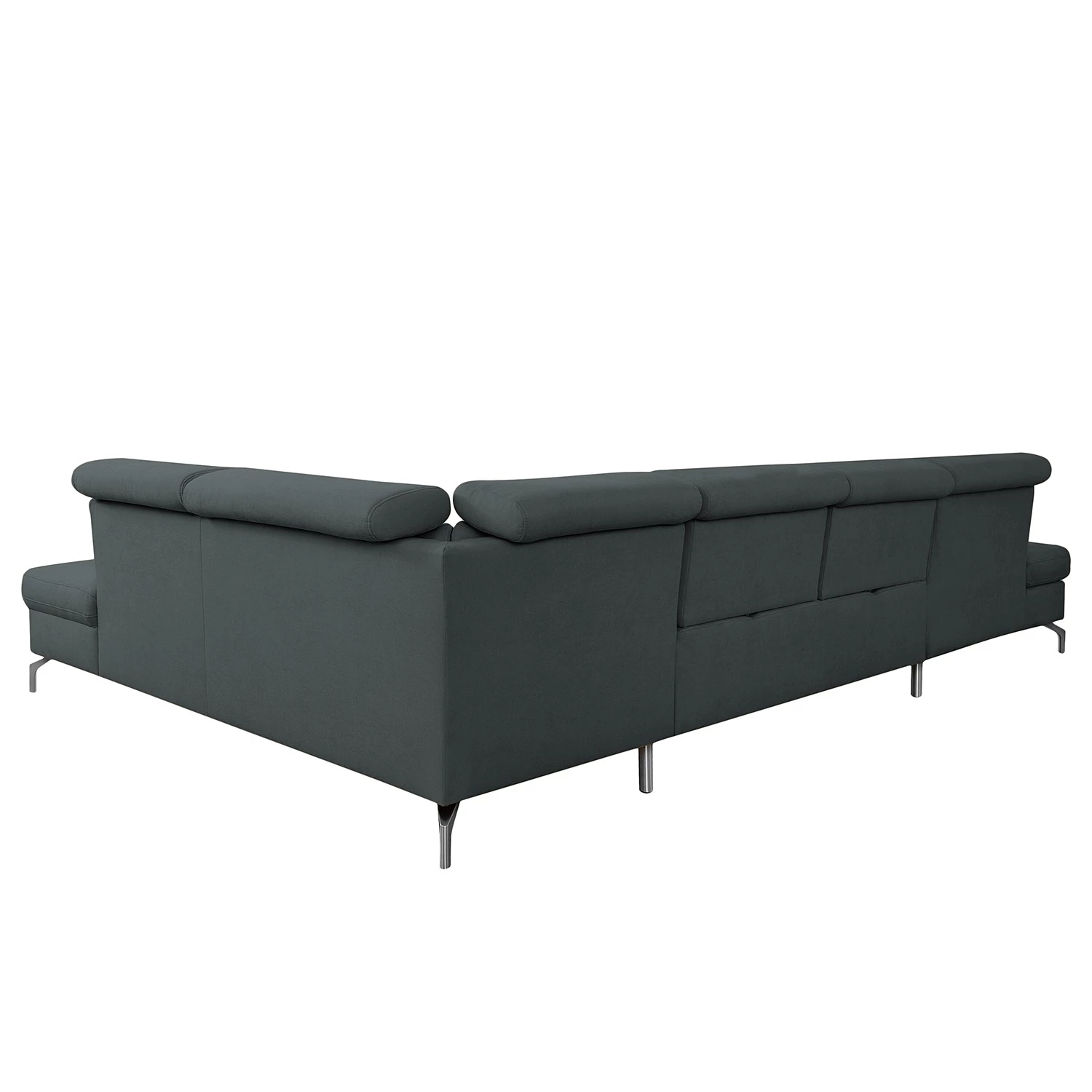 Loftscape Canapé panoramique Ordizan - Tissage à plat - Tissu Olea: Gris foncé - Méridienne courte à gauche / longue à droite (vue de face) 7 Loftscape Canapé panoramique Ordizan - Tissage à plat - Tissu Olea: Gris foncé - Méridienne courte à gauche / longue à droite (vue de face) – Image 5