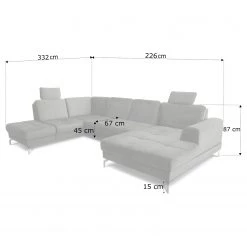 Loftscape Canapé panoramique Lascaux - Velours - Velours Ravi: Rouge - Méridienne courte à droite / longue à gauche (vue de face) 19 Loftscape Canapé panoramique Lascaux - Velours - Velours Ravi: Rouge - Méridienne courte à droite / longue à gauche (vue de face) -Meubles de salon Soldes 1000253914 210419 15235101675 SKETCH DETAILS P000000001000253914 sketch