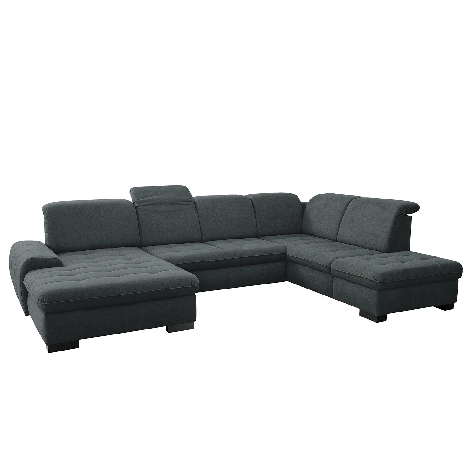 Loftscape Canapé panoramique Boussay - Tissage à plat - Tissu Olea: Gris foncé - Méridienne courte à gauche / longue à droite (vue de face) - Sans fonction couchage 5 Loftscape Canapé panoramique Boussay - Tissage à plat - Tissu Olea: Gris foncé - Méridienne courte à gauche / longue à droite (vue de face) - Sans fonction couchage – Image 3