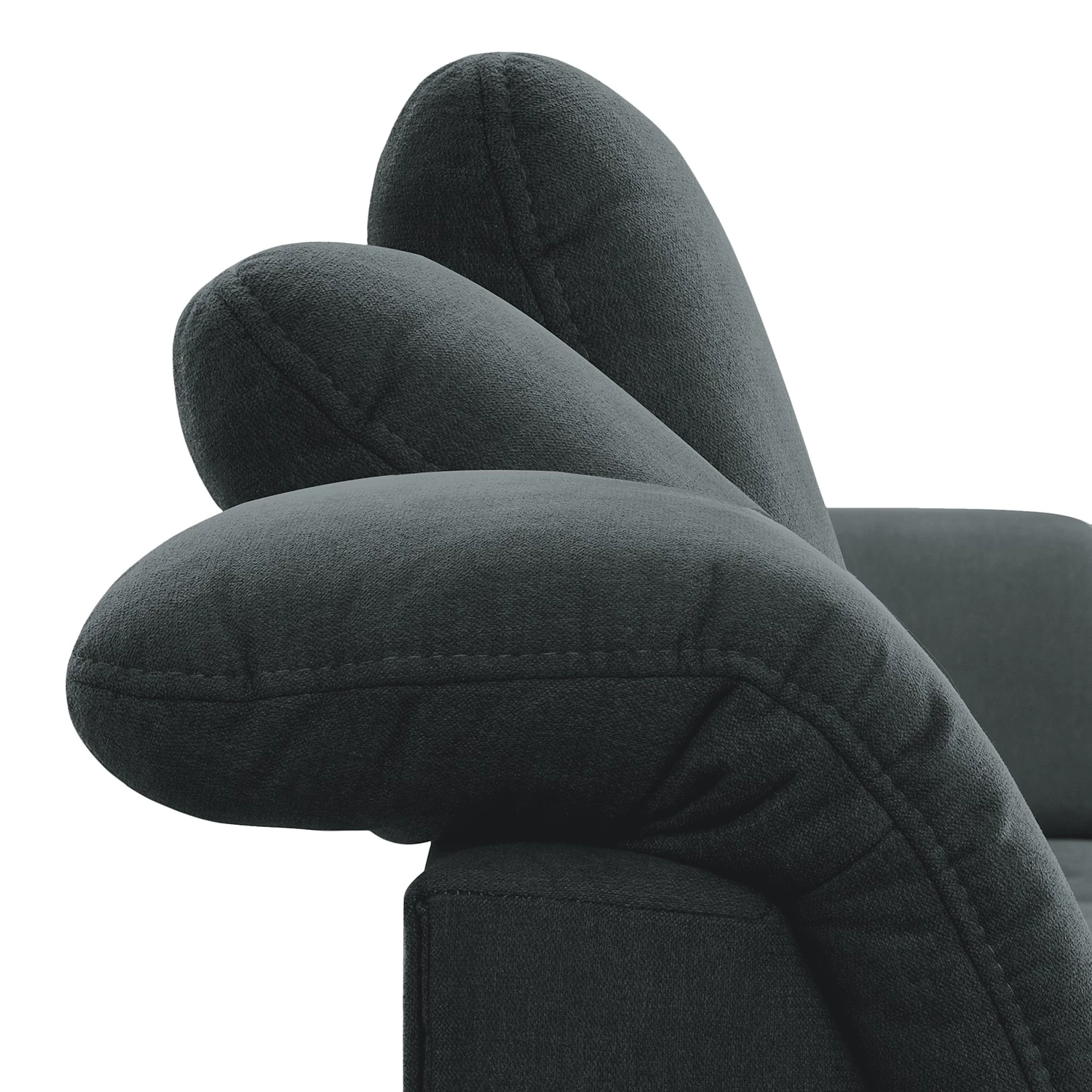 Loftscape Canapé panoramique Boussay - Tissage à plat - Tissu Olea: Gris foncé - Méridienne courte à gauche / longue à droite (vue de face) - Sans fonction couchage 8 Loftscape Canapé panoramique Boussay - Tissage à plat - Tissu Olea: Gris foncé - Méridienne courte à gauche / longue à droite (vue de face) - Sans fonction couchage – Image 6