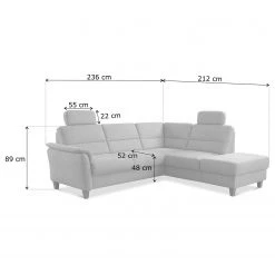 Loftscape Canapé d’angle Baulon II - Tissage à plat - Tissu Ama: Nougat - Méridienne longue à droite (vue de face) - Sans fonction couchage -Meubles de salon Soldes 1000253948 210419 15285602031 SKETCH DETAILS P000000001000253948 sketch