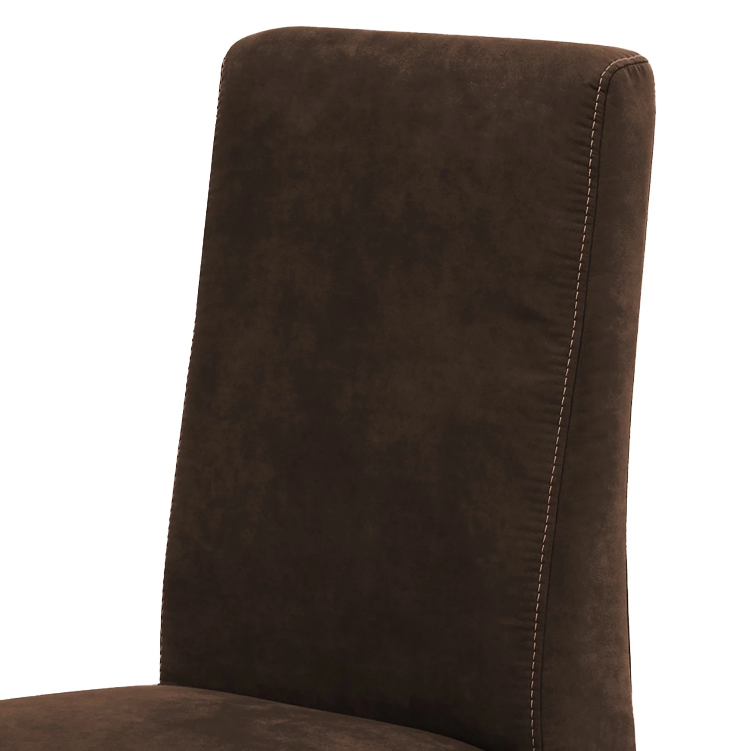 Fredriks Chaise capitonnée Gramont - Microfibre Priya: Marron foncé 7 Fredriks Chaise capitonnée Gramont - Microfibre Priya: Marron foncé – Image 5