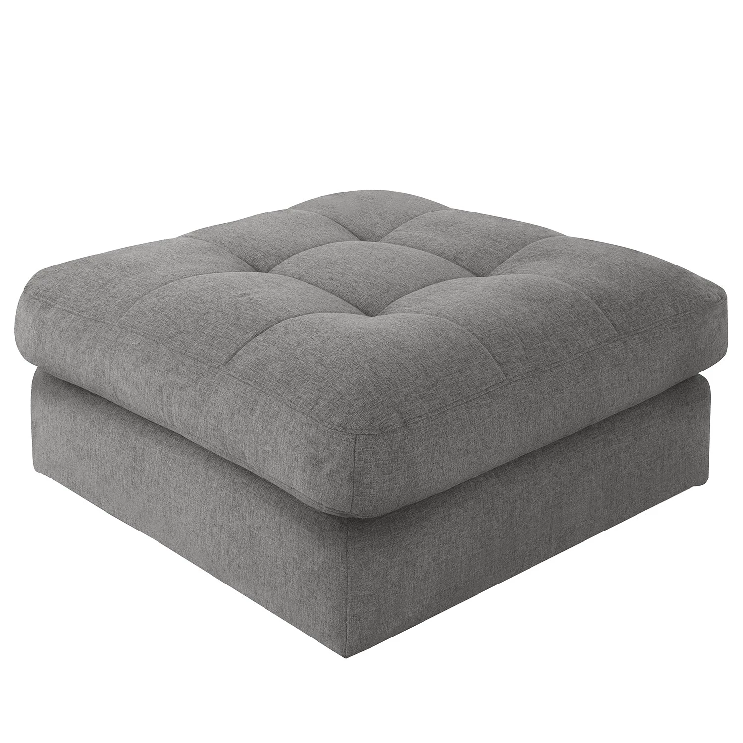 Fredriks Repose-pieds capitonné Montfort - Chenille - Tissu Chenille Alix: Gris 3 Fredriks Repose-pieds capitonné Montfort - Chenille - Tissu Chenille Alix: Gris