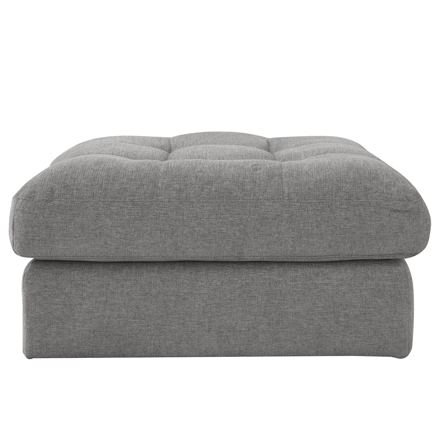 Fredriks Repose-pieds capitonné Montfort - Chenille - Tissu Chenille Alix: Gris 5 Fredriks Repose-pieds capitonné Montfort - Chenille - Tissu Chenille Alix: Gris – Image 3