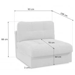 Fredriks Canapé Montfort (1,5 place) - Chenille - Tissu Chenille Alix: Gris -Meubles de salon Soldes 1000254244 210426 12323301000 SKETCH DETAILS P000000001000254244 sketch