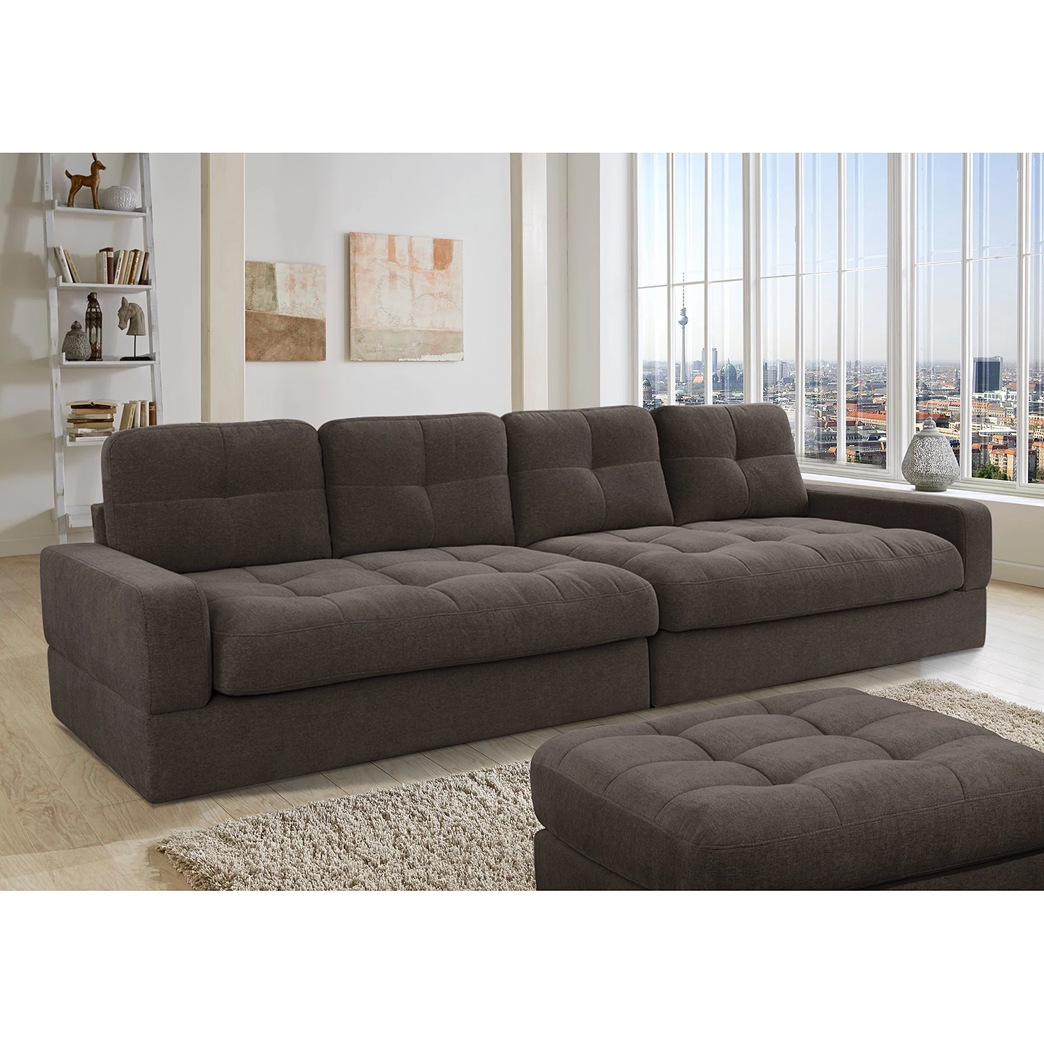 Fredriks Grand canapé Montfort - Chenille - Tissu Chenille Alix: Espresso 4 Fredriks Grand canapé Montfort - Chenille - Tissu Chenille Alix: Espresso – Image 2