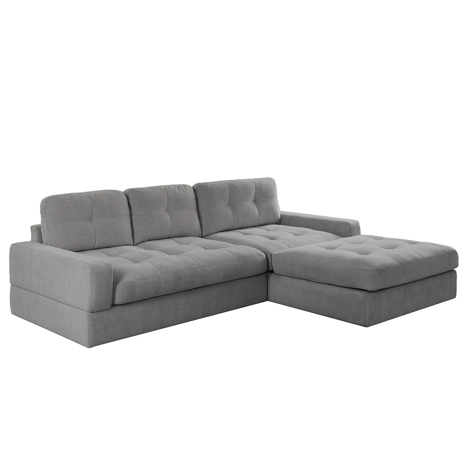 Fredriks Canapé d’angle Montfort - Chenille - Tissu Chenille Alix: Gris - Largeur : 263 cm - Méridienne courte à droite (vue de face) 3 Fredriks Canapé d’angle Montfort - Chenille - Tissu Chenille Alix: Gris - Largeur : 263 cm - Méridienne courte à droite (vue de face)