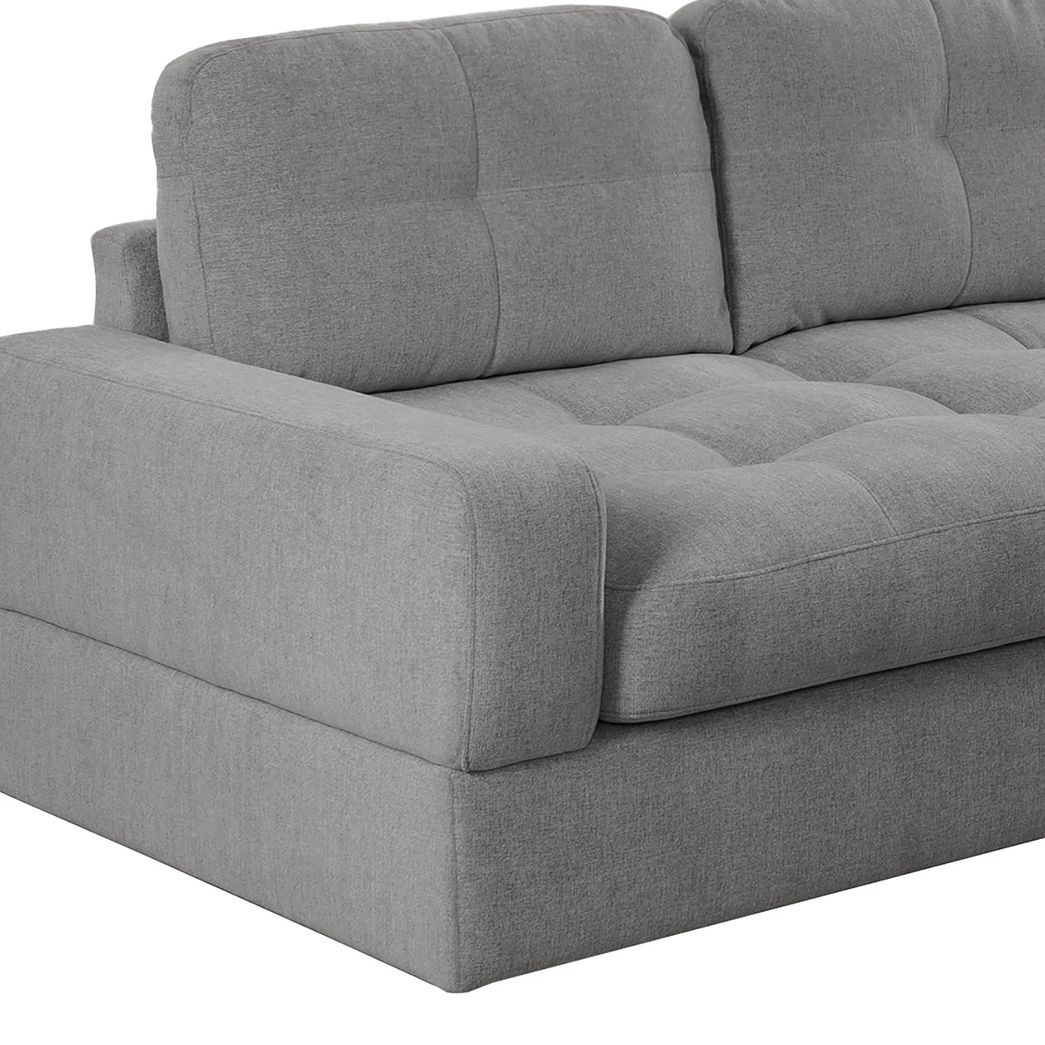 Fredriks Canapé d’angle Montfort - Chenille - Tissu Chenille Alix: Gris - Largeur : 263 cm - Méridienne courte à droite (vue de face) 8 Fredriks Canapé d’angle Montfort - Chenille - Tissu Chenille Alix: Gris - Largeur : 263 cm - Méridienne courte à droite (vue de face) – Image 6