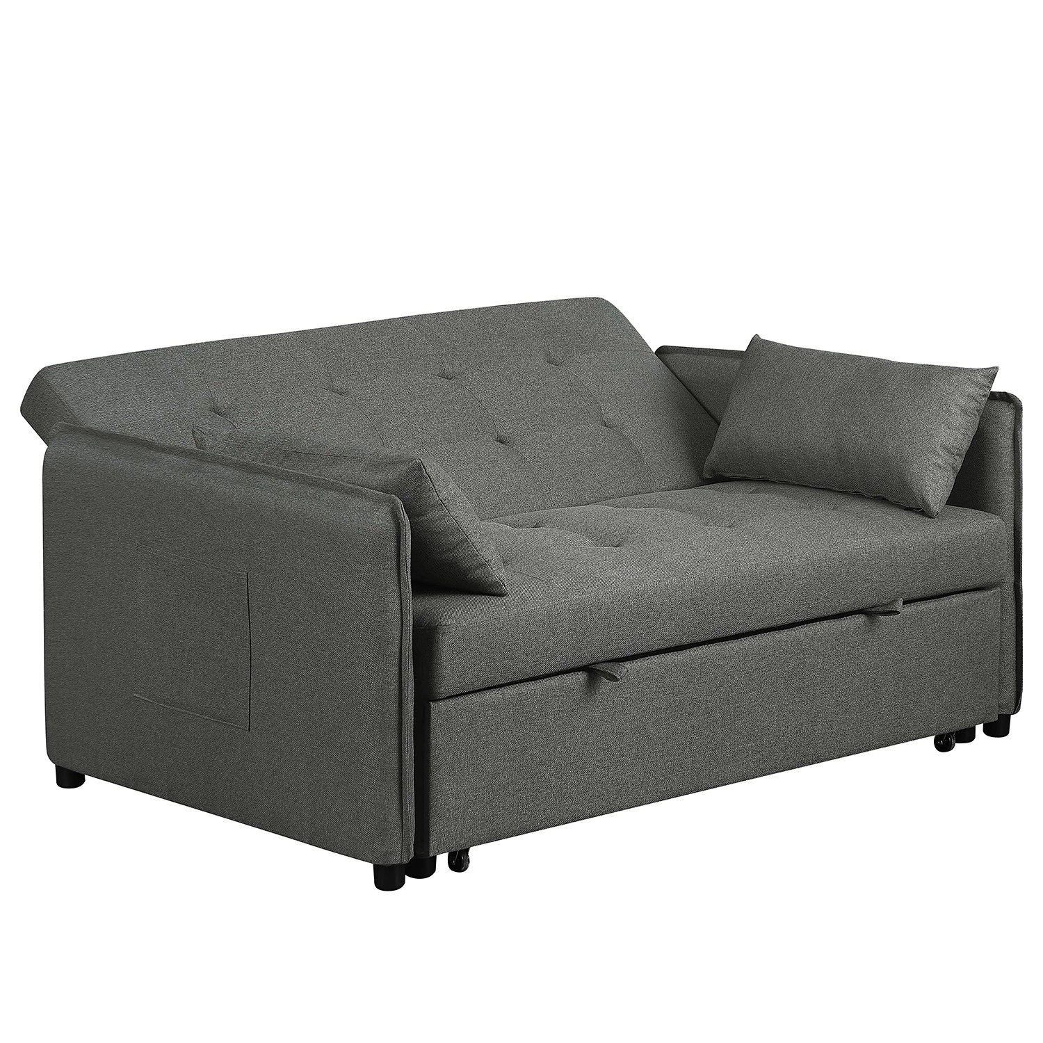 Loftscape Canapé convertible Millery - Tissu - Gris foncé 8 Loftscape Canapé convertible Millery - Tissu - Gris foncé – Image 6