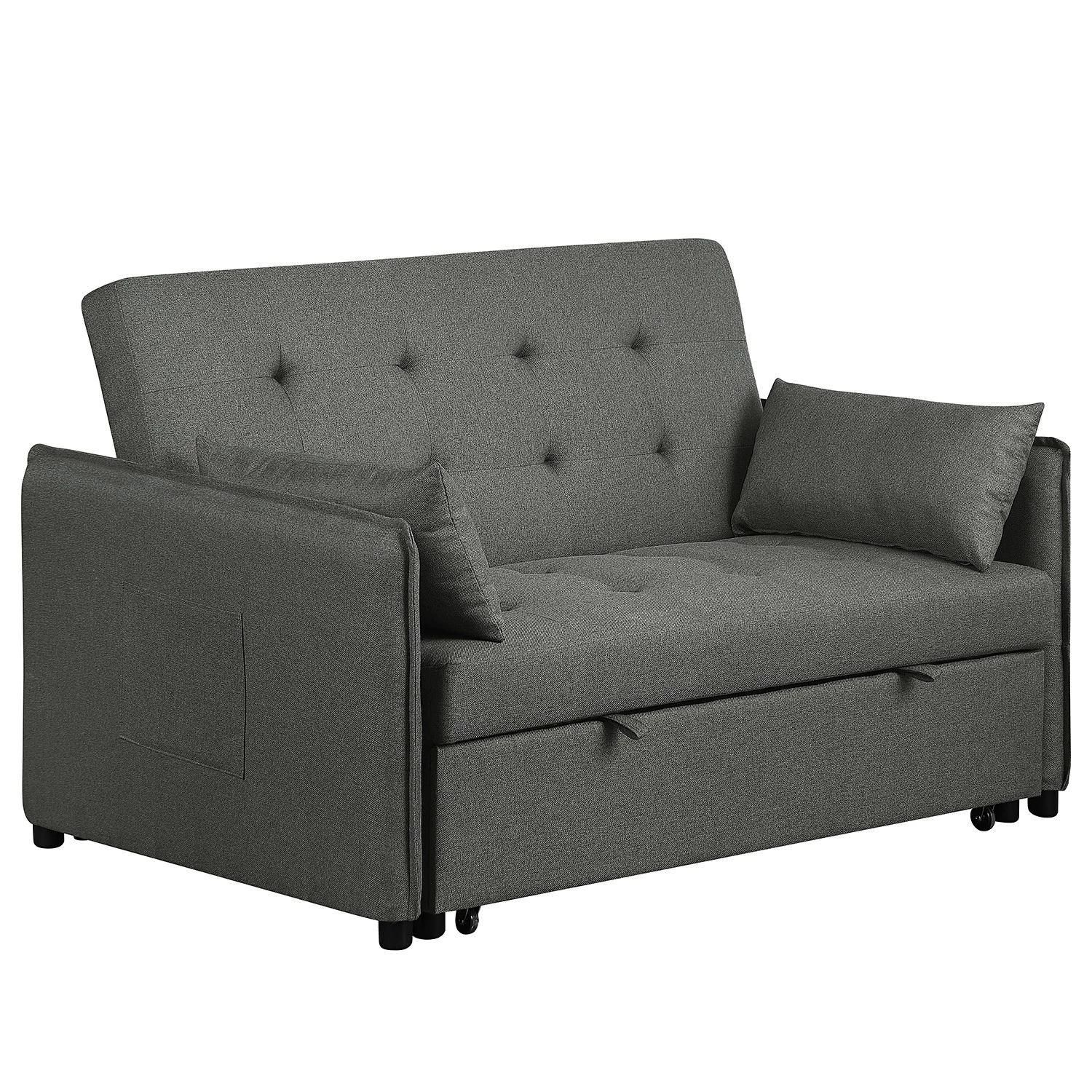 Loftscape Canapé convertible Millery - Tissu - Gris foncé 10 Loftscape Canapé convertible Millery - Tissu - Gris foncé – Image 8