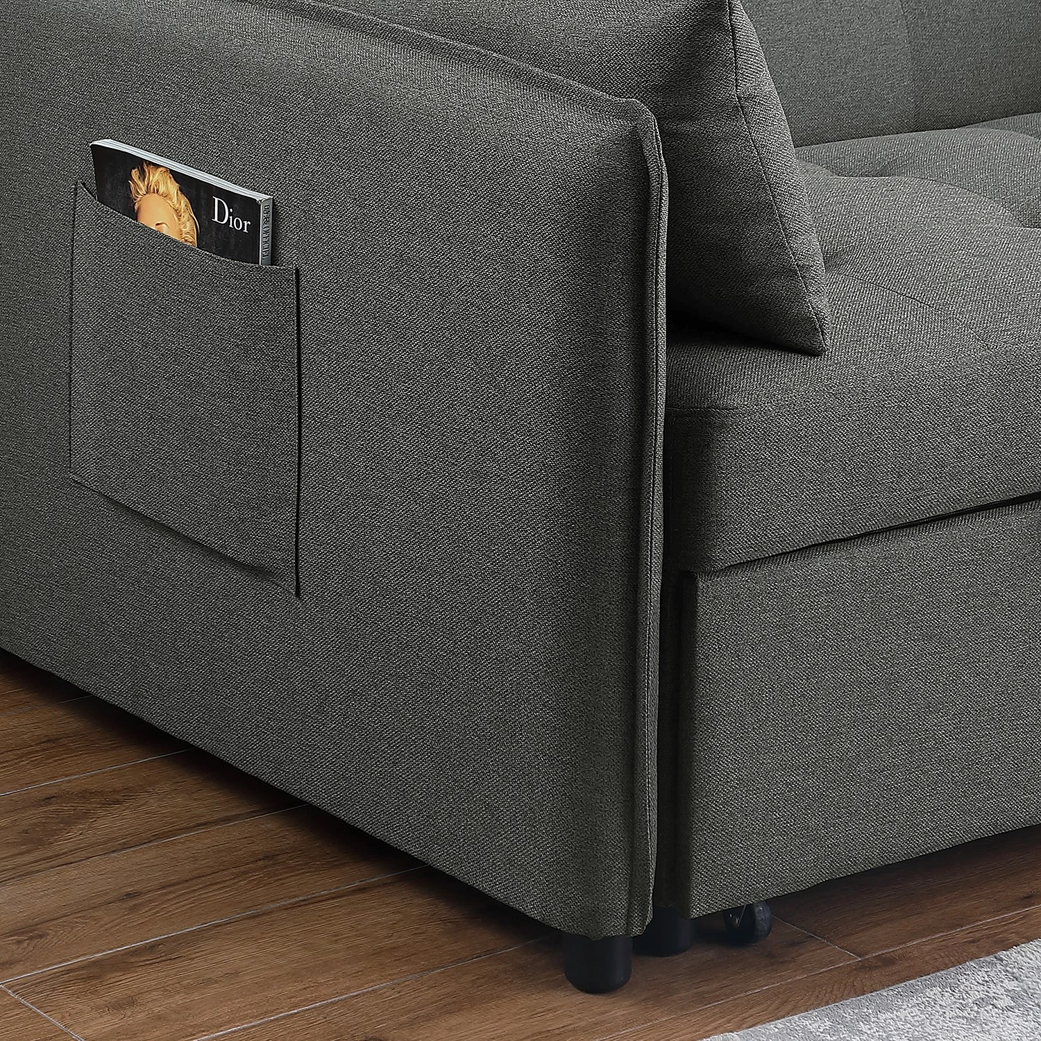 Loftscape Canapé convertible Millery - Tissu - Gris foncé 15 Loftscape Canapé convertible Millery - Tissu - Gris foncé – Image 13