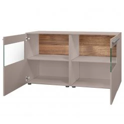 GWINNER Buffet Bellano IV - Placage en bois véritable - Mat fango / Noyer ramageux - Sans éclairage -Meubles de salon Soldes 1000254891 210511 10460100051 DETAILS P000000001000254891