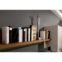 GWINNER Ensemble meubles TV Bellano I (4 élém.) - Placage en bois véritable - Blanc mat / Planches de chêne - Alignement à droite - Avec éclairage -Meubles de salon Soldes 1000254947 210511 10460900226 DETAILS P000000001000254947