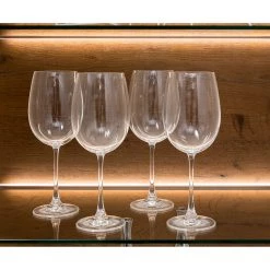 GWINNER Ensemble meubles TV Bellano I (4 élém.) - Placage en bois véritable - Blanc mat / Planches de chêne - Alignement à droite - Avec éclairage -Meubles de salon Soldes 1000254947 210723 15201400193 DETAILS P000000001000254947