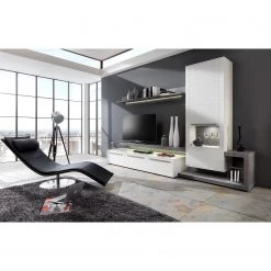 GWINNER Ensemble meubles TV Bellano II (3 élém.) - Blanc mat / Imitation béton - Alignement à droite - Sans éclairage 12 GWINNER Ensemble meubles TV Bellano II (3 élém.) - Blanc mat / Imitation béton - Alignement à droite - Sans éclairage -Meubles de salon Soldes 1000254952 210511 10461000250 MOOD DETAILS P000000001000254952 mood