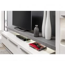 GWINNER Ensemble meubles TV Bellano II (3 élém.) - Blanc mat / Imitation béton - Alignement à droite - Sans éclairage 14 GWINNER Ensemble meubles TV Bellano II (3 élém.) - Blanc mat / Imitation béton - Alignement à droite - Sans éclairage -Meubles de salon Soldes 1000254952 210511 10461000252 DETAILS P000000001000254952