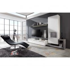 GWINNER Ensemble meubles TV Bellano II (3 élém.) - Blanc mat / Imitation béton - Alignement à droite - Sans éclairage 18 GWINNER Ensemble meubles TV Bellano II (3 élém.) - Blanc mat / Imitation béton - Alignement à droite - Sans éclairage -Meubles de salon Soldes 1000254952 210629 14102300081 MOOD DETAILS P000000001000254952 mood