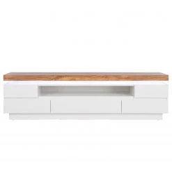 Fredriks Meuble TV Namona II - Éclairage inclus - Imitation chêne / Blanc -Meubles de salon Soldes 1000255072 220729 035 DETAILS P000000001000255072