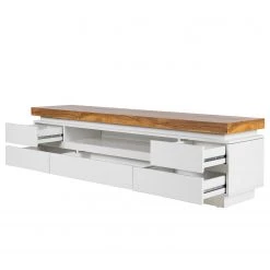 Fredriks Meuble TV Namona II - Éclairage inclus - Imitation chêne / Blanc -Meubles de salon Soldes 1000255072 220729 040 DETAILS P000000001000255072