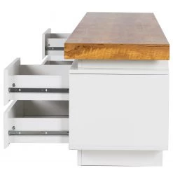 Fredriks Meuble TV Namona II - Éclairage inclus - Imitation chêne / Blanc -Meubles de salon Soldes 1000255072 220729 050 DETAILS P000000001000255072