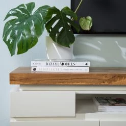 Fredriks Meuble TV Namona II - Éclairage inclus - Imitation chêne / Blanc -Meubles de salon Soldes 1000255072 220729 054 DETAILS P000000001000255072