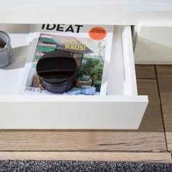 Fredriks Meuble TV Namona II - Éclairage inclus - Imitation chêne / Blanc -Meubles de salon Soldes 1000255072 220729 071 DETAILS P000000001000255072