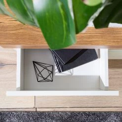 Fredriks Meuble TV Namona II - Éclairage inclus - Imitation chêne / Blanc -Meubles de salon Soldes 1000255072 220729 073 DETAILS P000000001000255072